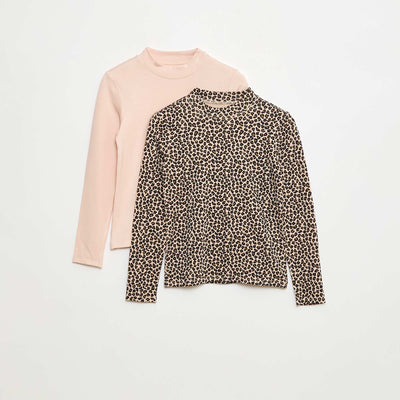 Lot de 2 t-shirt col roulé ROSE