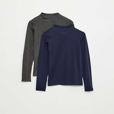 Lot de 2 t-shirt col roulé BLEU