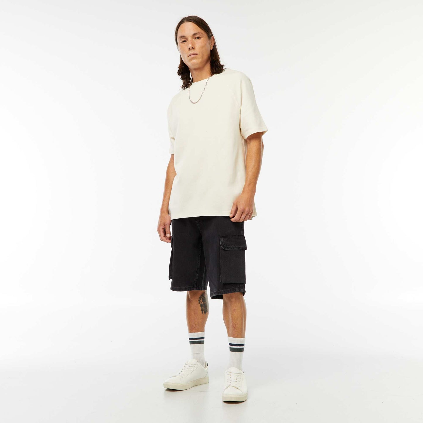T-shirt manches courtes uni comfort fit BLANC