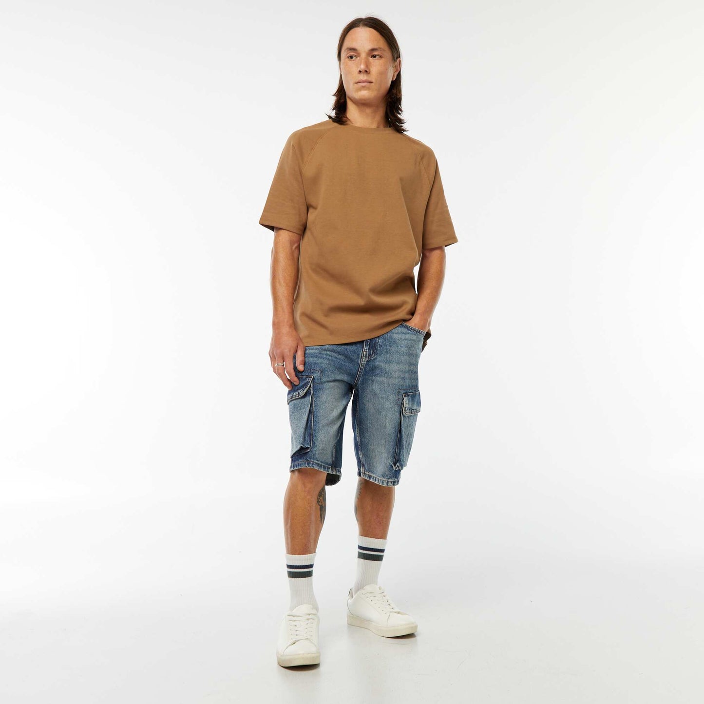 T-shirt manches courtes uni comfort fit MARRON