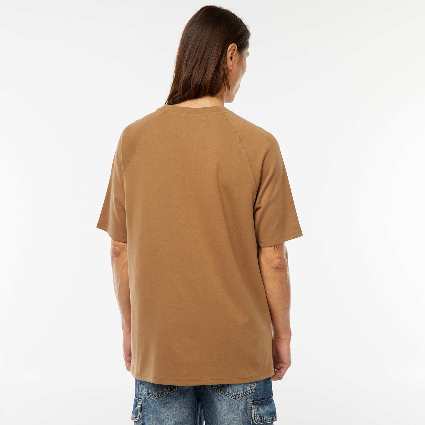 T-shirt manches courtes uni comfort fit MARRON