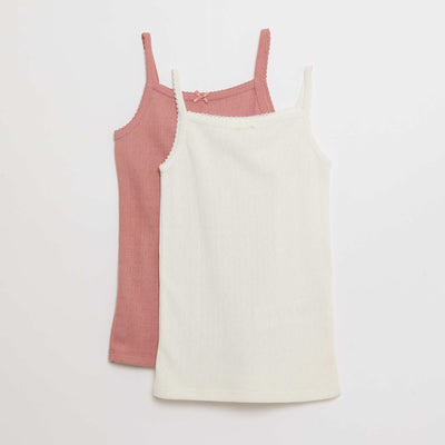 Lot de 2 débardeurs en coton BEIGE