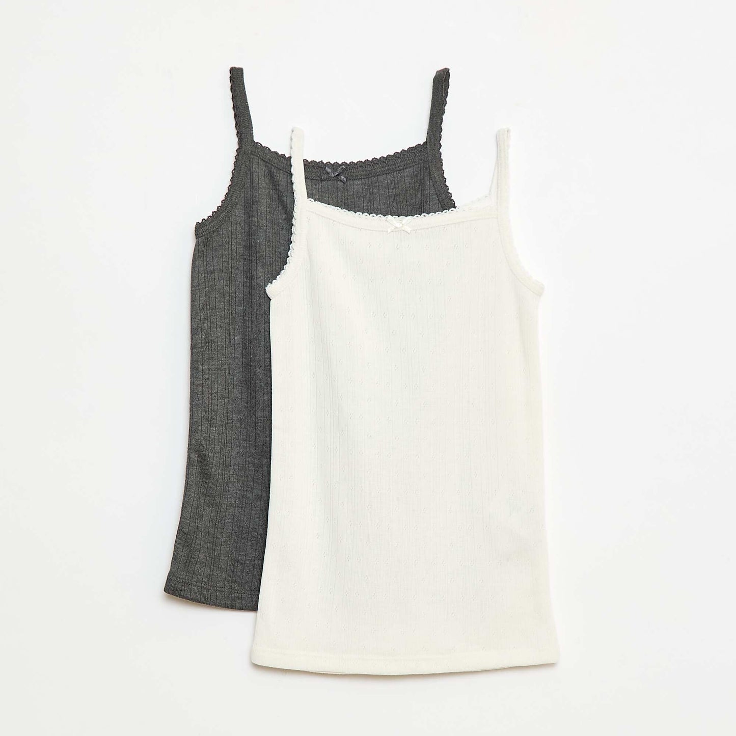 Lot de 2 débardeurs en coton GRIS