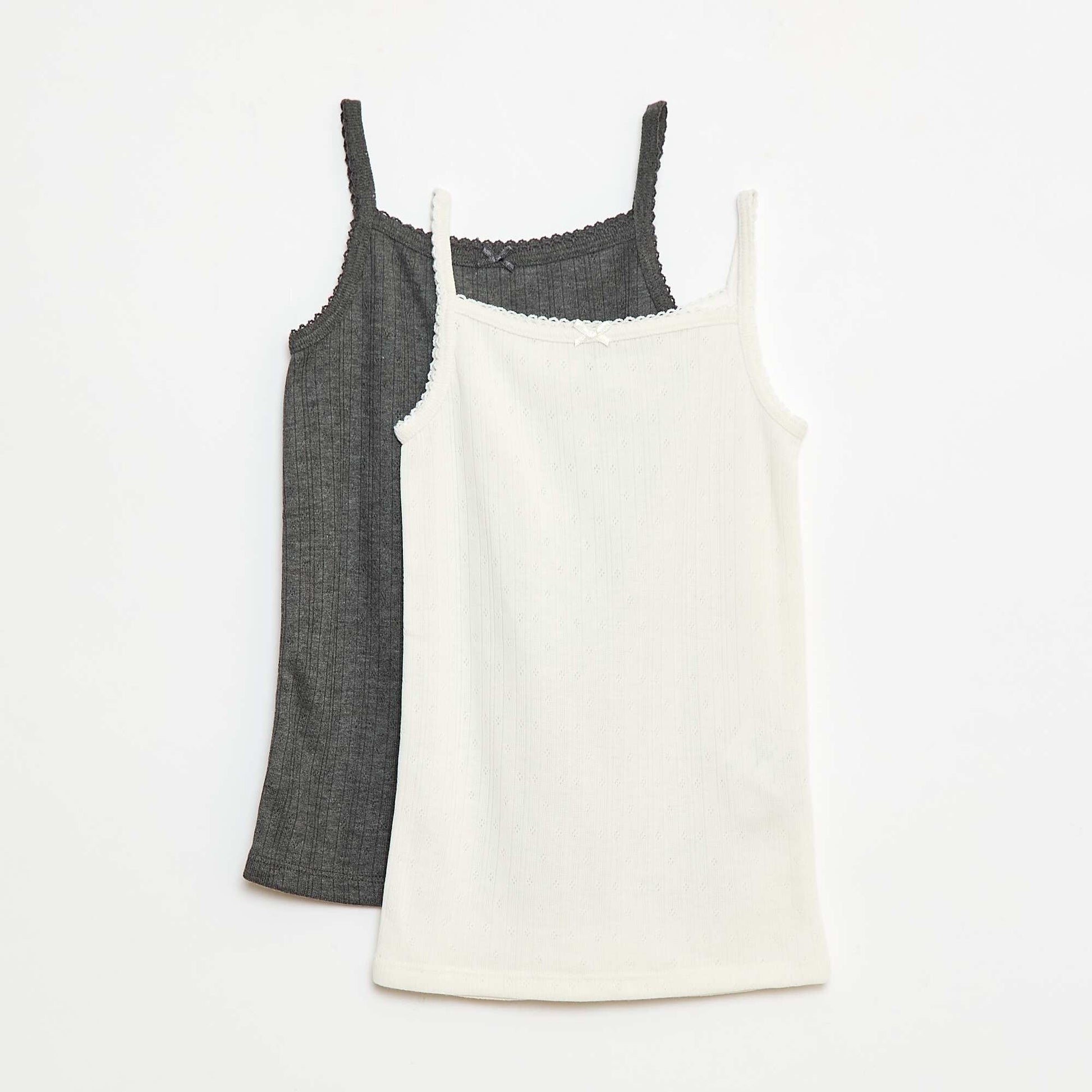 Lot de 2 débardeurs en coton GRIS