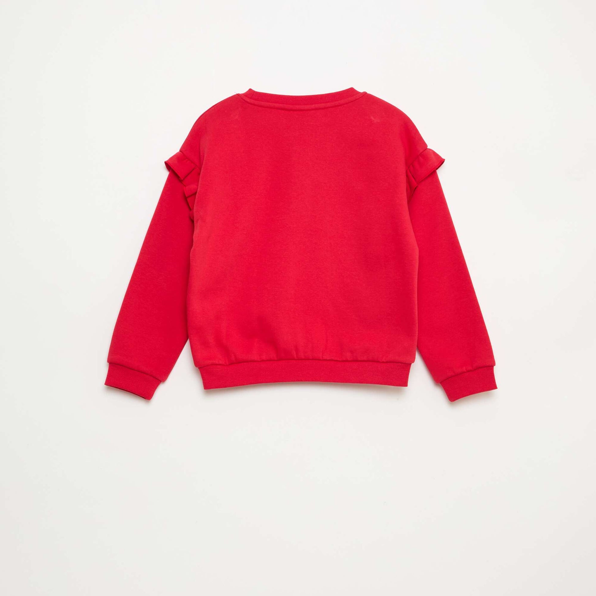 Sweat 'Stitch' 'Disney' avec volants aux manches ROUGE
