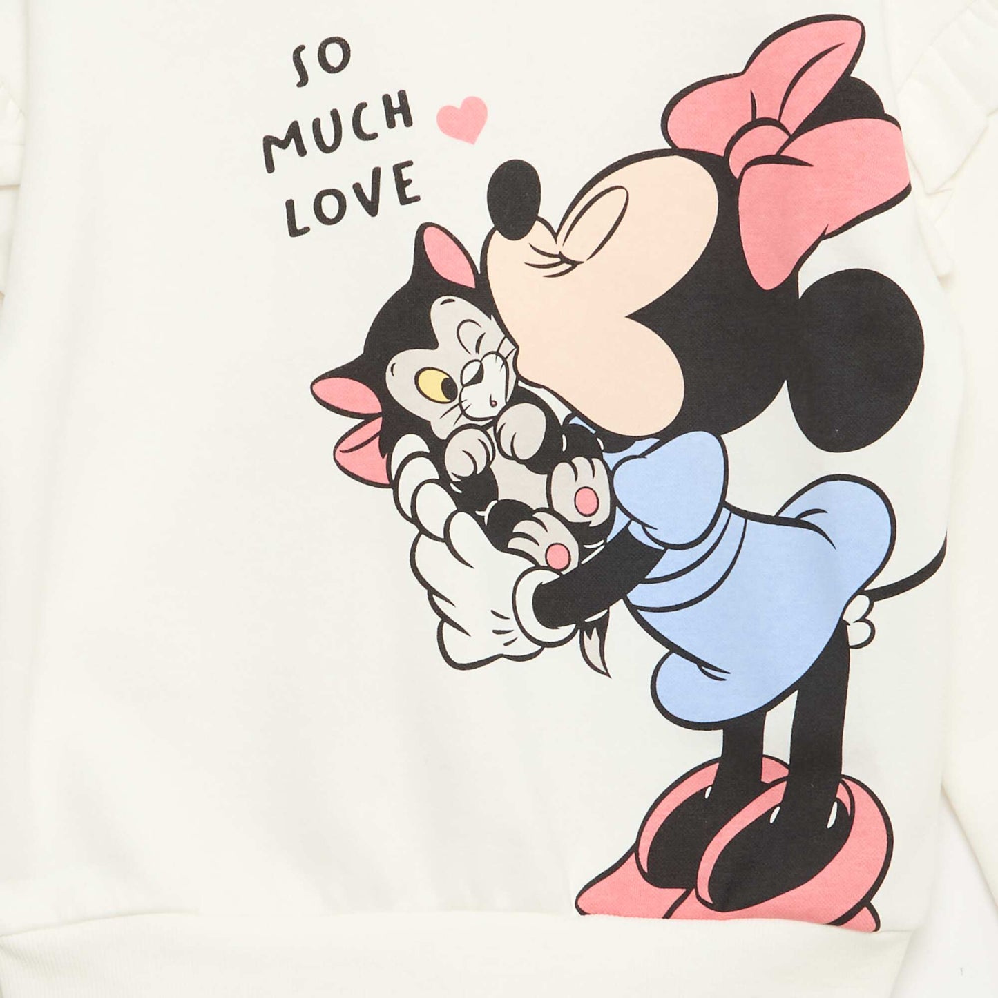 Sweat 'Minnie' 'Disney' avec volants aux manches BLANC
