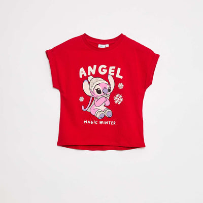 T-shirt imprimé 'Stitch' ROUGE
