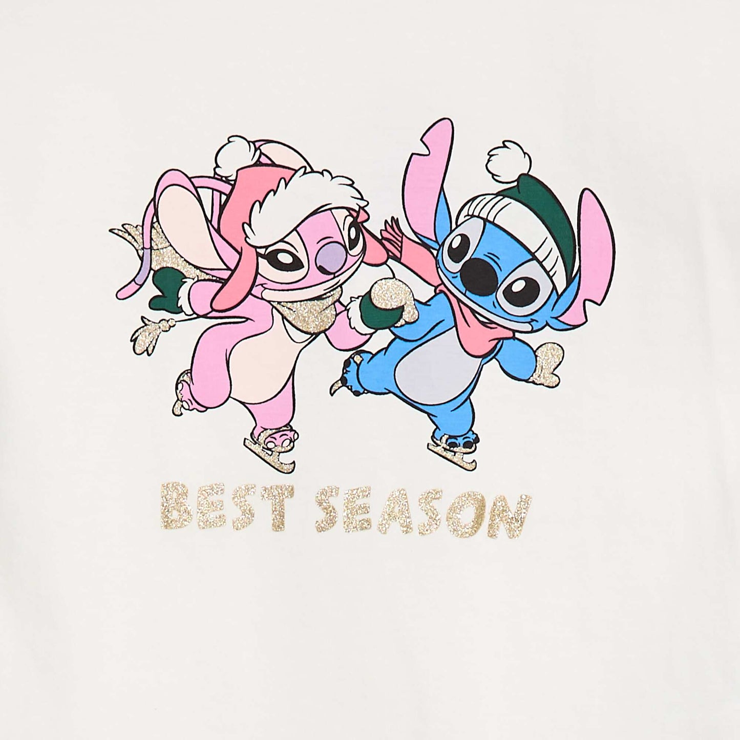 T-shirt imprimé 'Stitch' BLANC