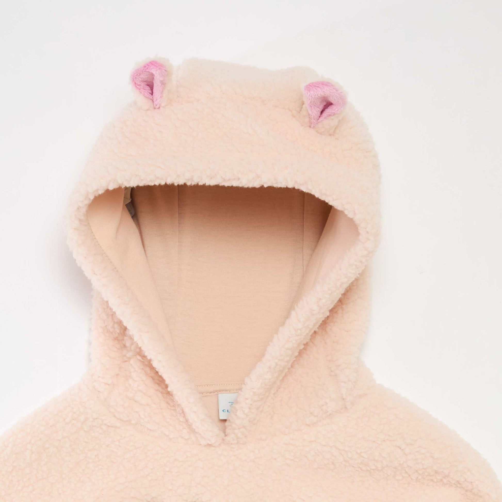 Sweat en polaire 'Stitch' avec capuche à oreilles ROSE