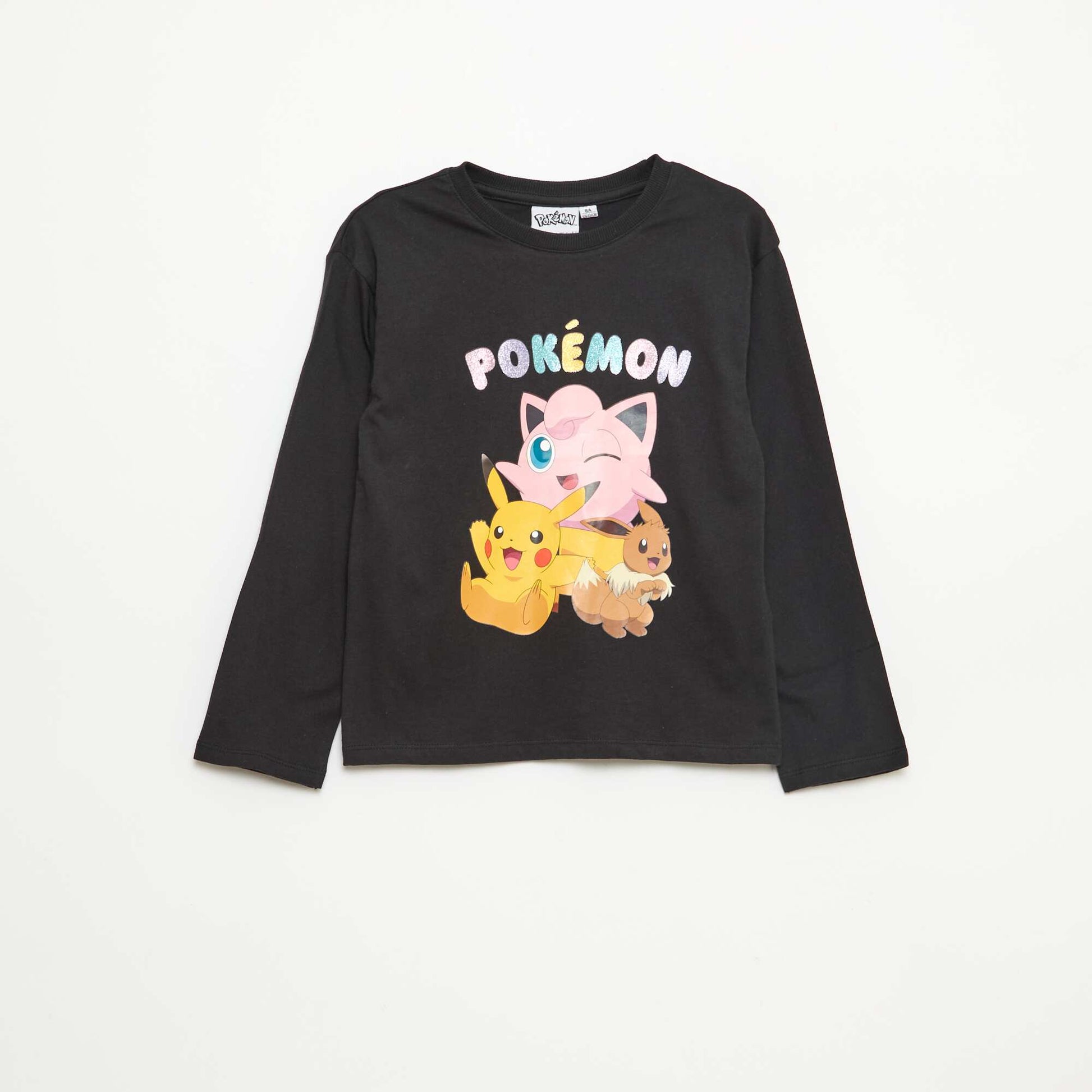T-shirt imprimé 'Pokémon' uni NOIR
