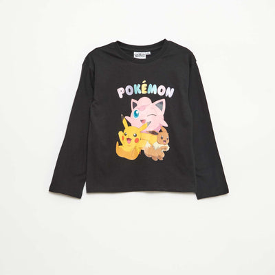 T-shirt imprimé 'Pokémon' uni NOIR