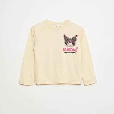 T-shirt 'Kuromi' 'Hellokitty&friends' en jersey coton BLANC
