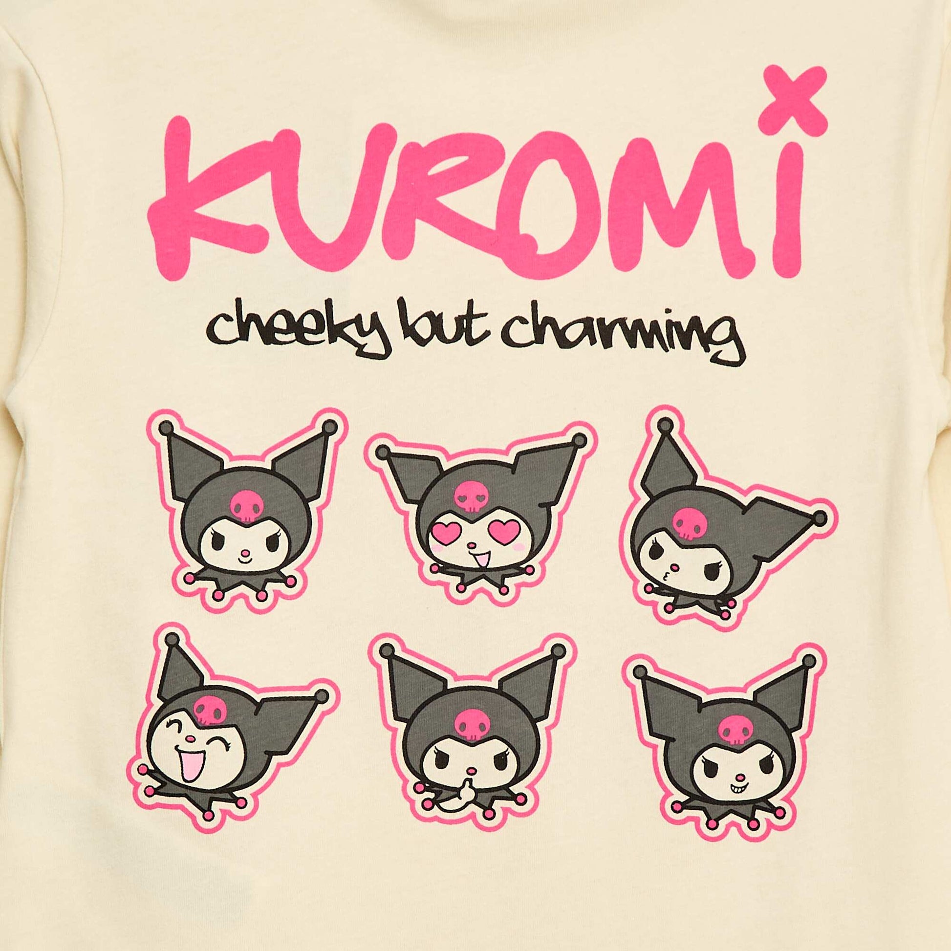 T-shirt 'Kuromi' 'Hellokitty&friends' en jersey coton BLANC