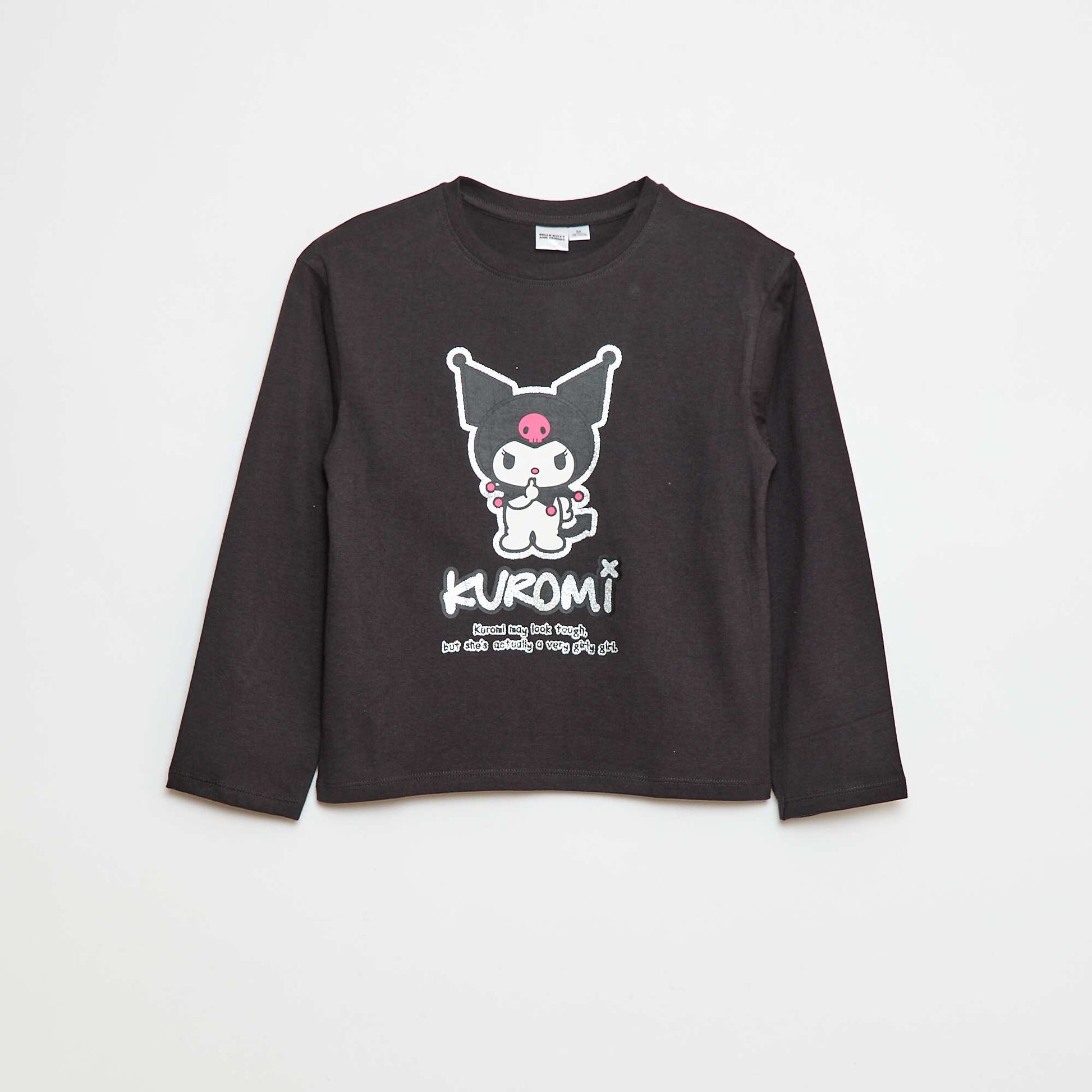 T-shirt 'Kuromi' 'Hellokitty&friends' en jersey coton NOIR