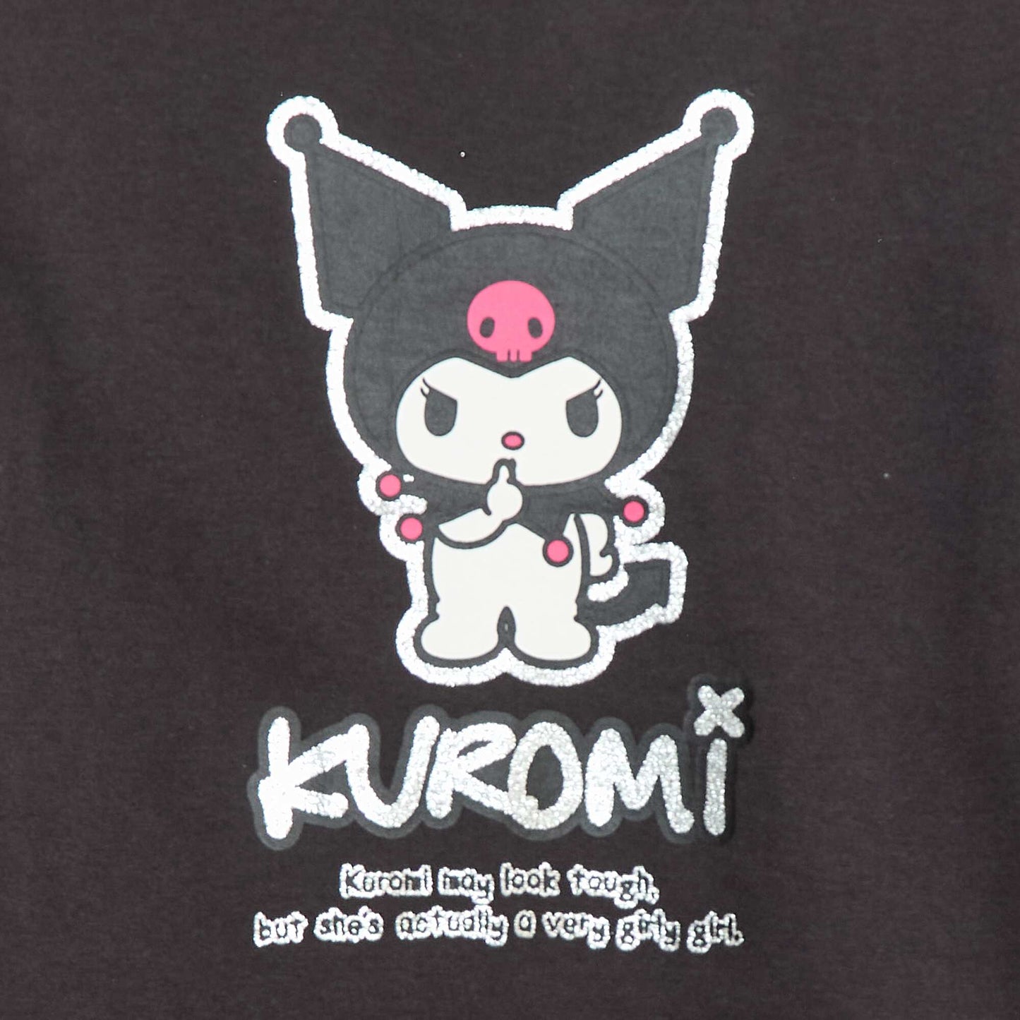T-shirt 'Kuromi' 'Hellokitty&friends' en jersey coton NOIR