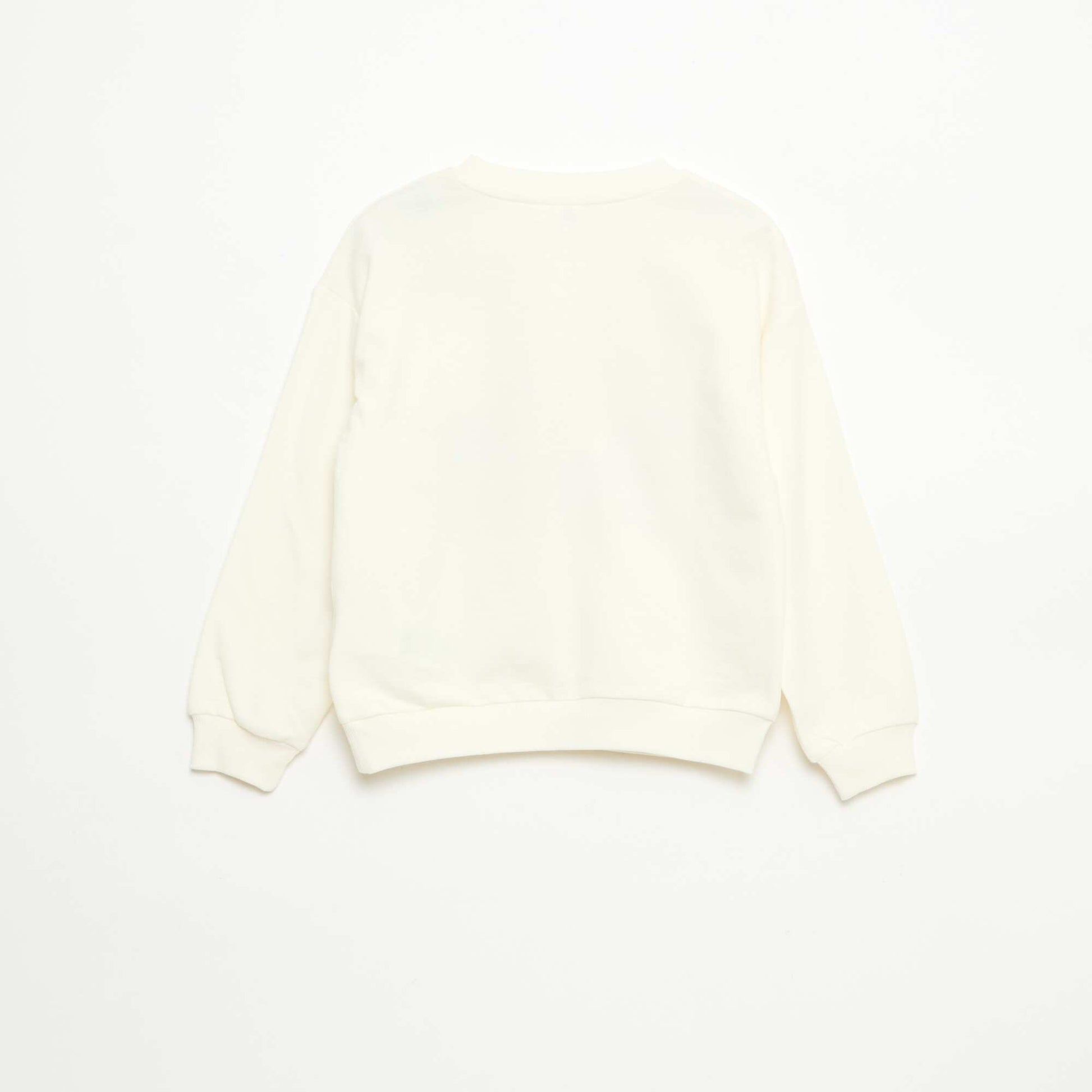 Sweat à capuche 'Hello Kitty & Kuromi' col rond BLANC