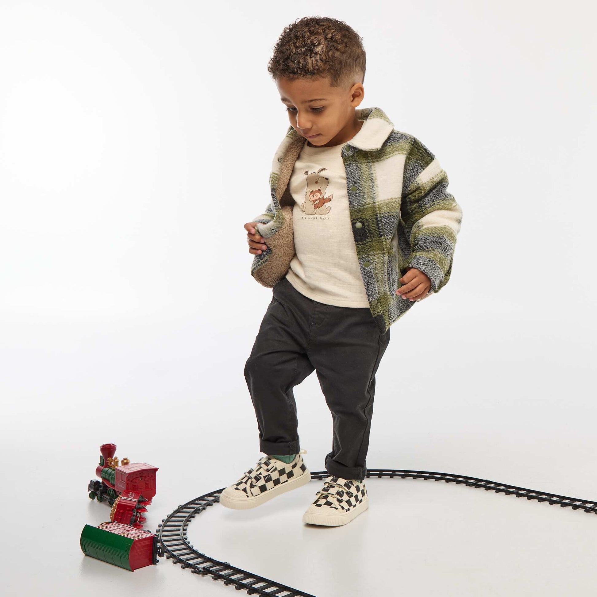 Pull léger en coton stretch avec imprimé BLANC