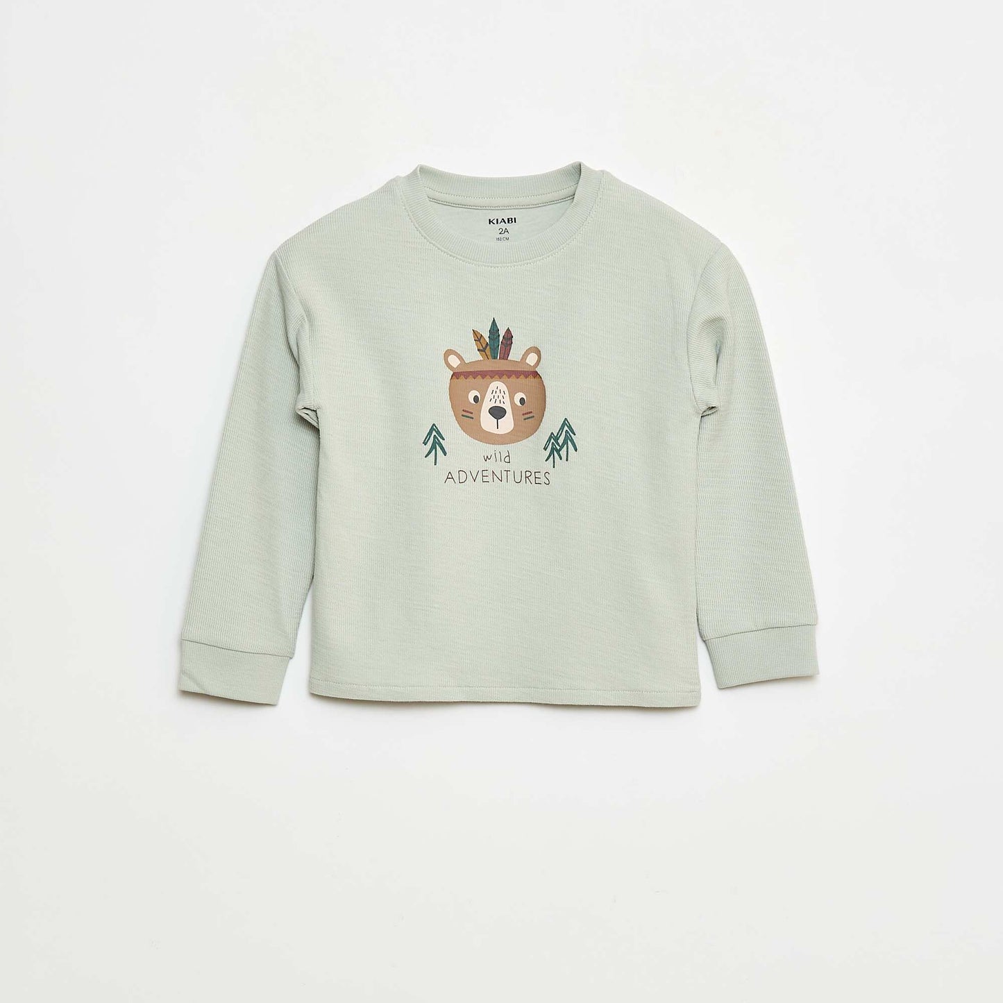 Pull léger en coton stretch avec imprimé BLEU