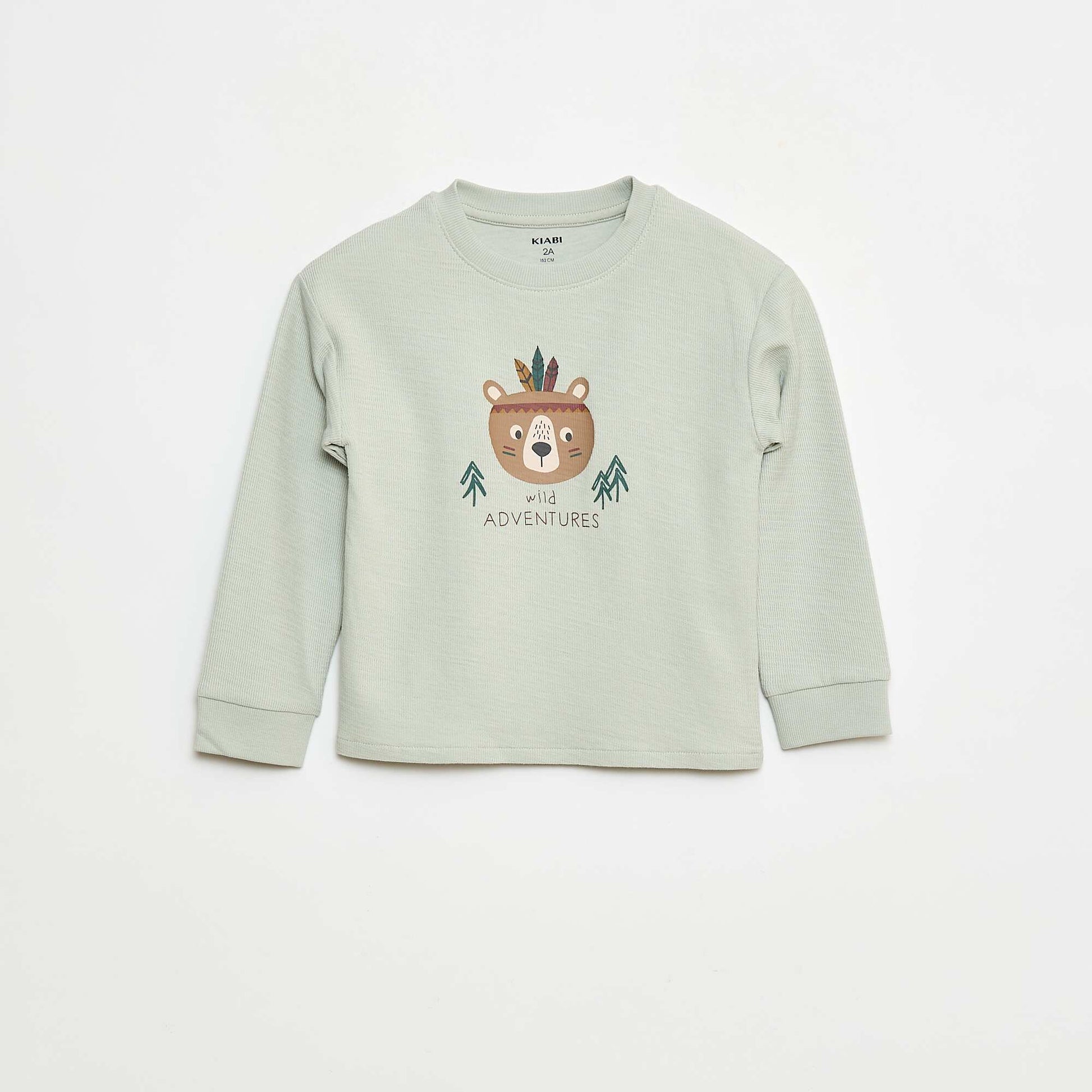 Pull léger en coton stretch avec imprimé BLEU