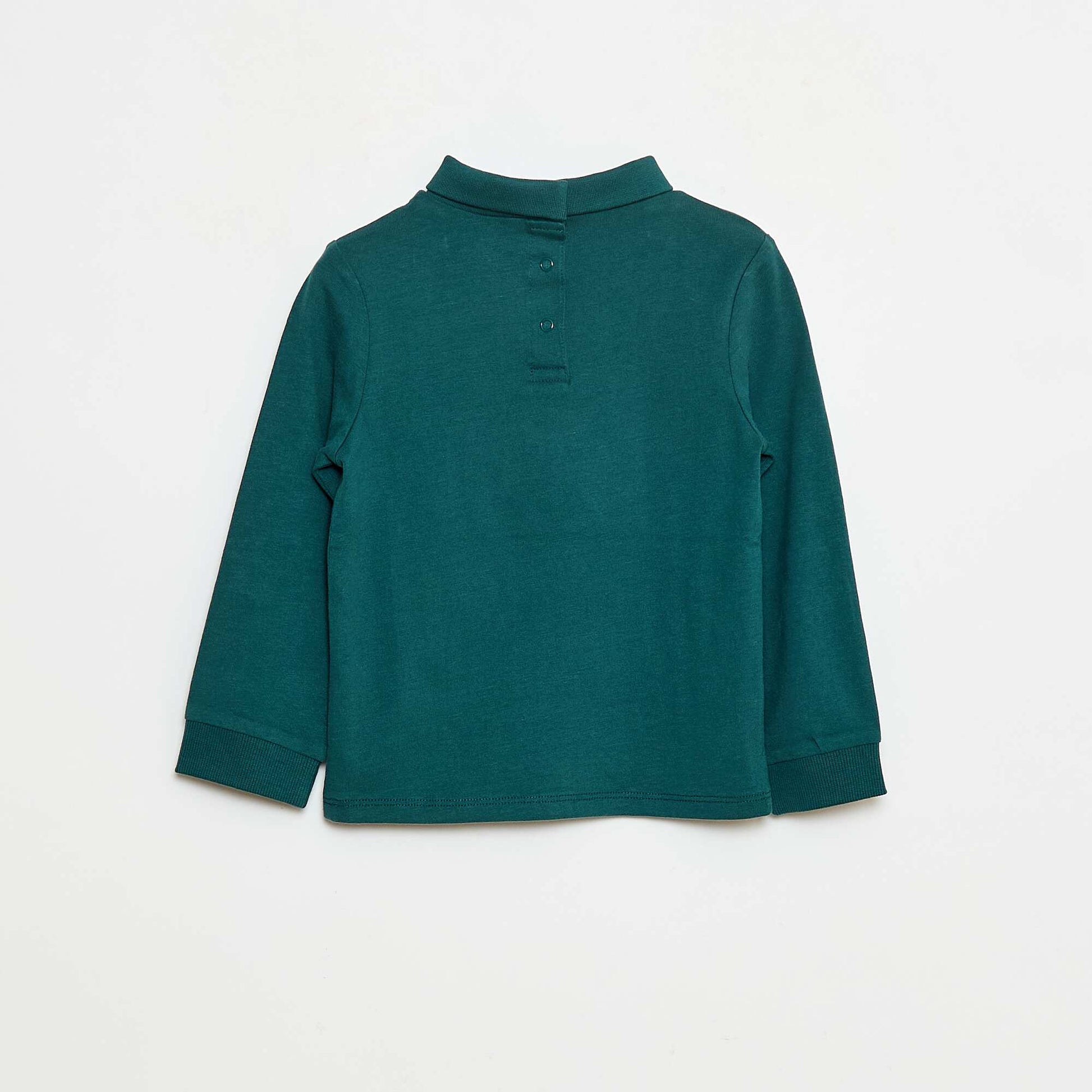 Sous-pull à col montant avec imprimé en relief VERT