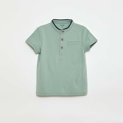 Tee-shirt en maille piqué de coton VERT