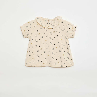Tee-shirt évasé imprimé BEIGE