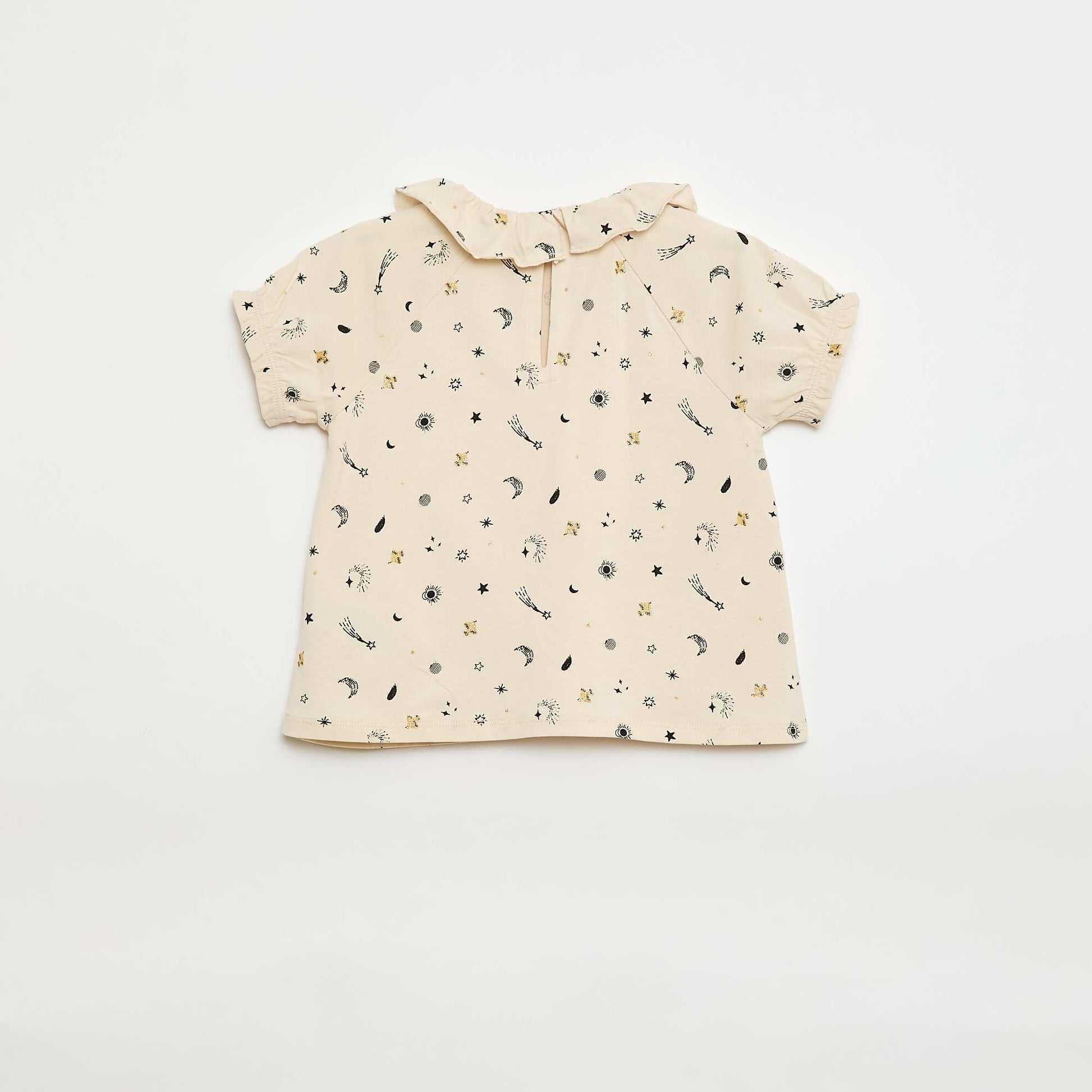 Tee-shirt évasé imprimé BEIGE