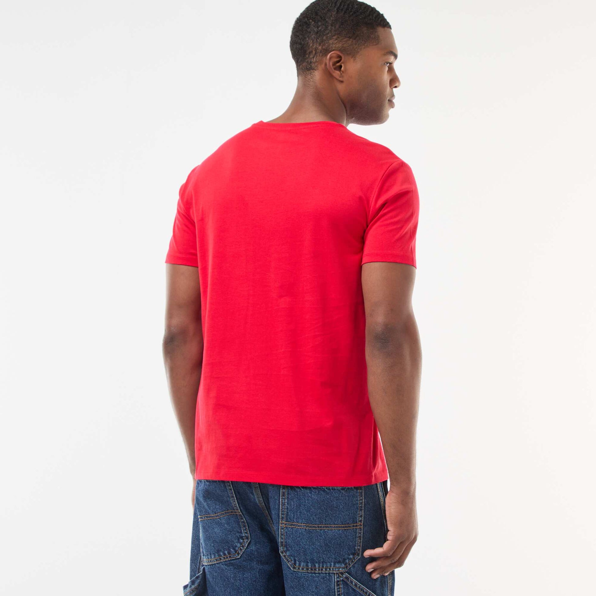 T-shirt 'Noël' manches courtes imprimé ROUGE