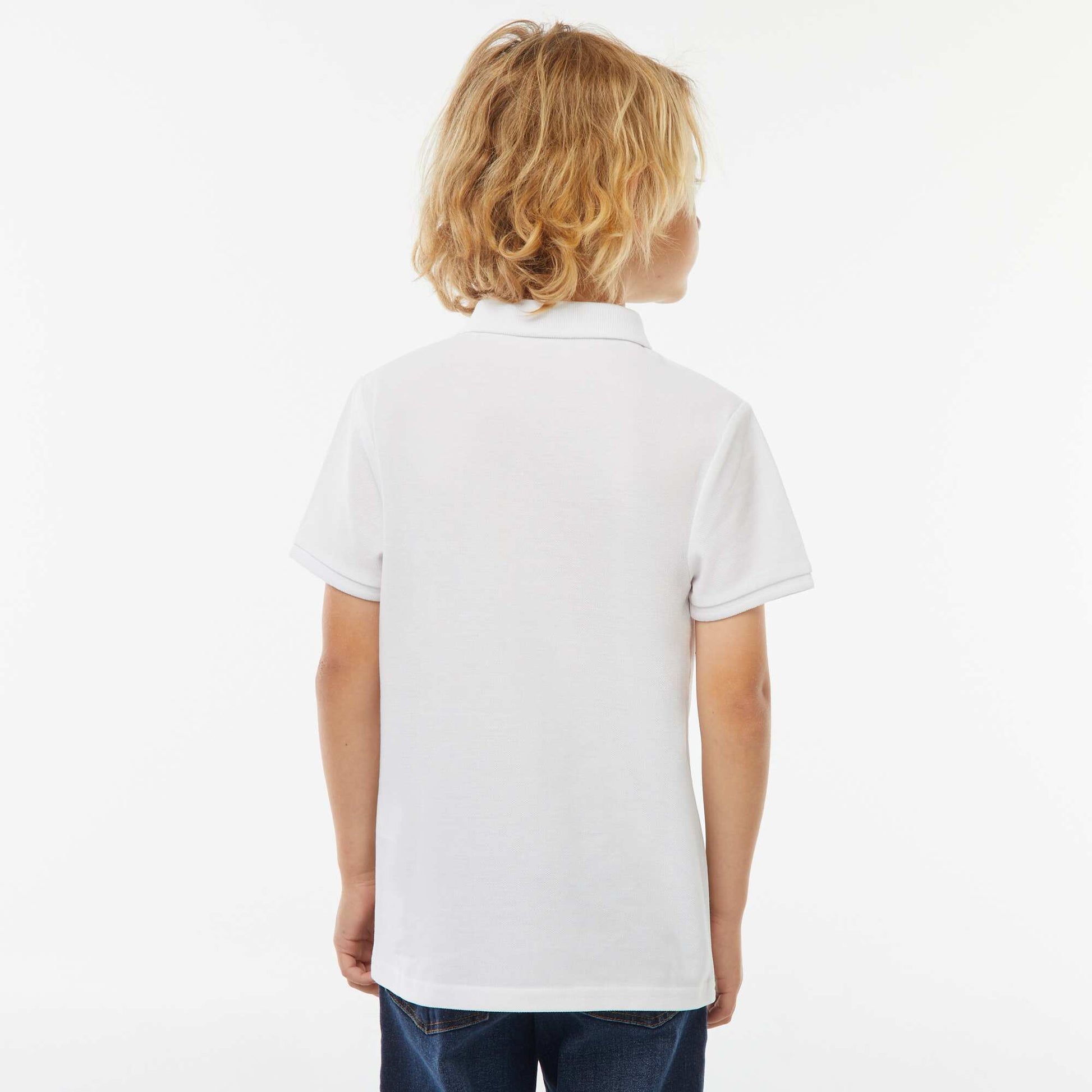 Polo maille piquée coton 220 gr - unisexe BLANC