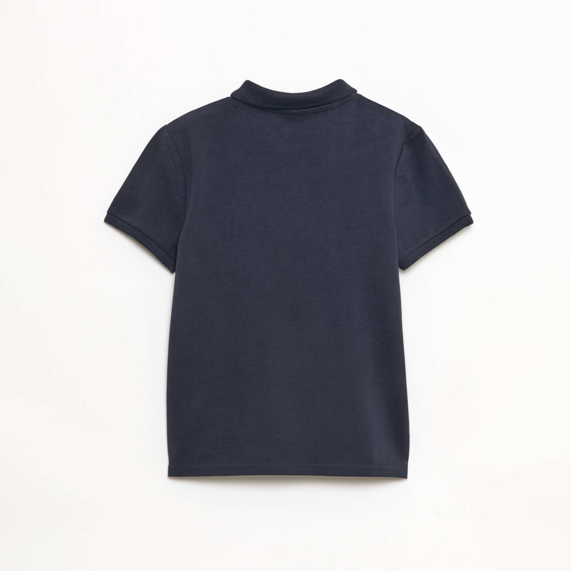 Polo maille piquée coton 220 gr - unisexe BLEU MARINE