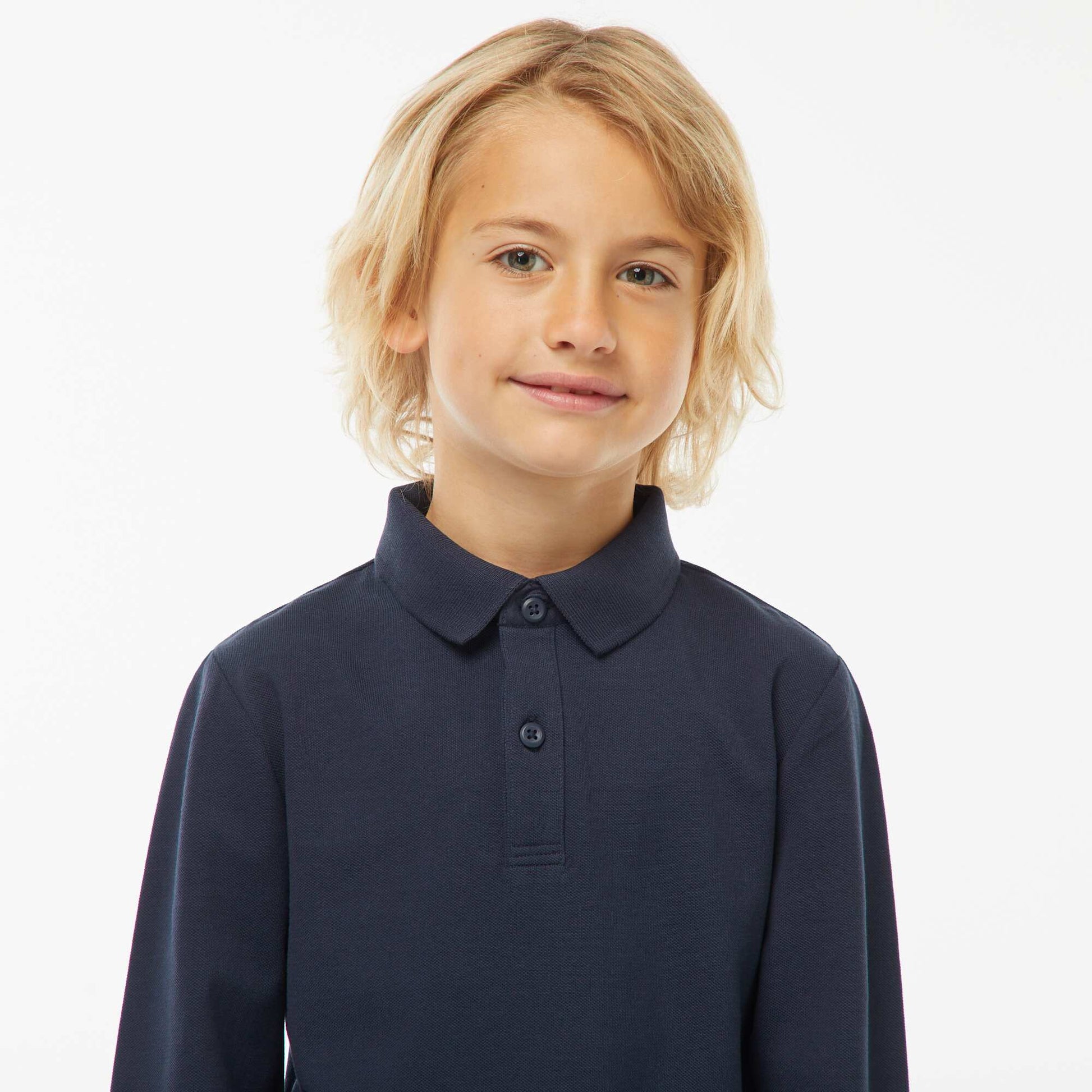 Polo maille piquée coton 220 gr - unisexe BLEU MARINE