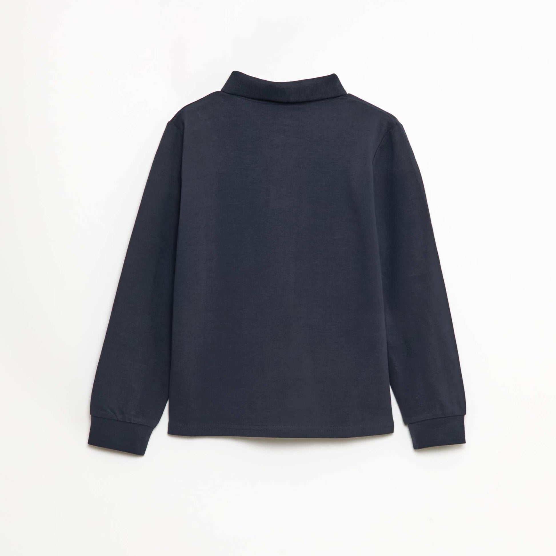 Polo maille piquée coton 220 gr - unisexe BLEU MARINE