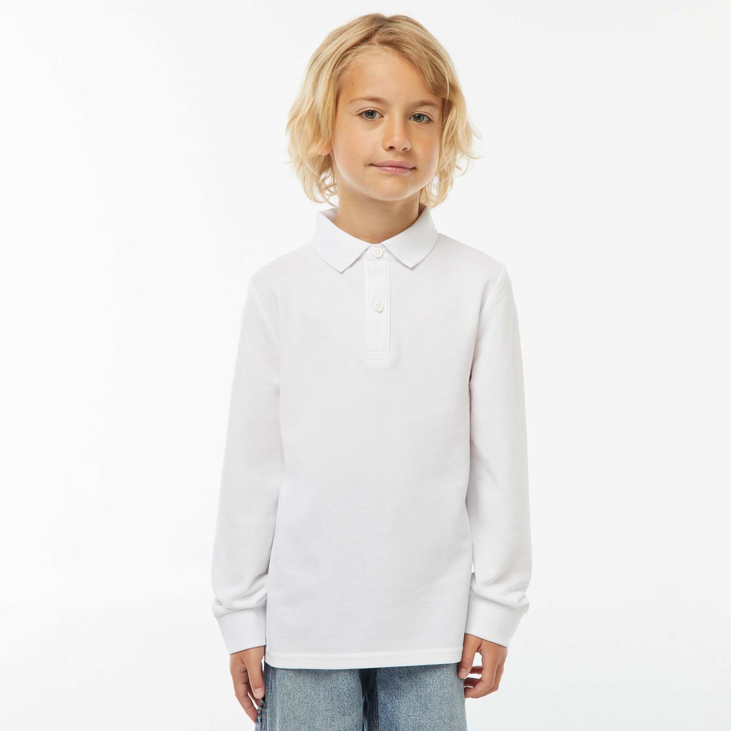 Polo maille piquée coton 220 gr - unisexe BLANC