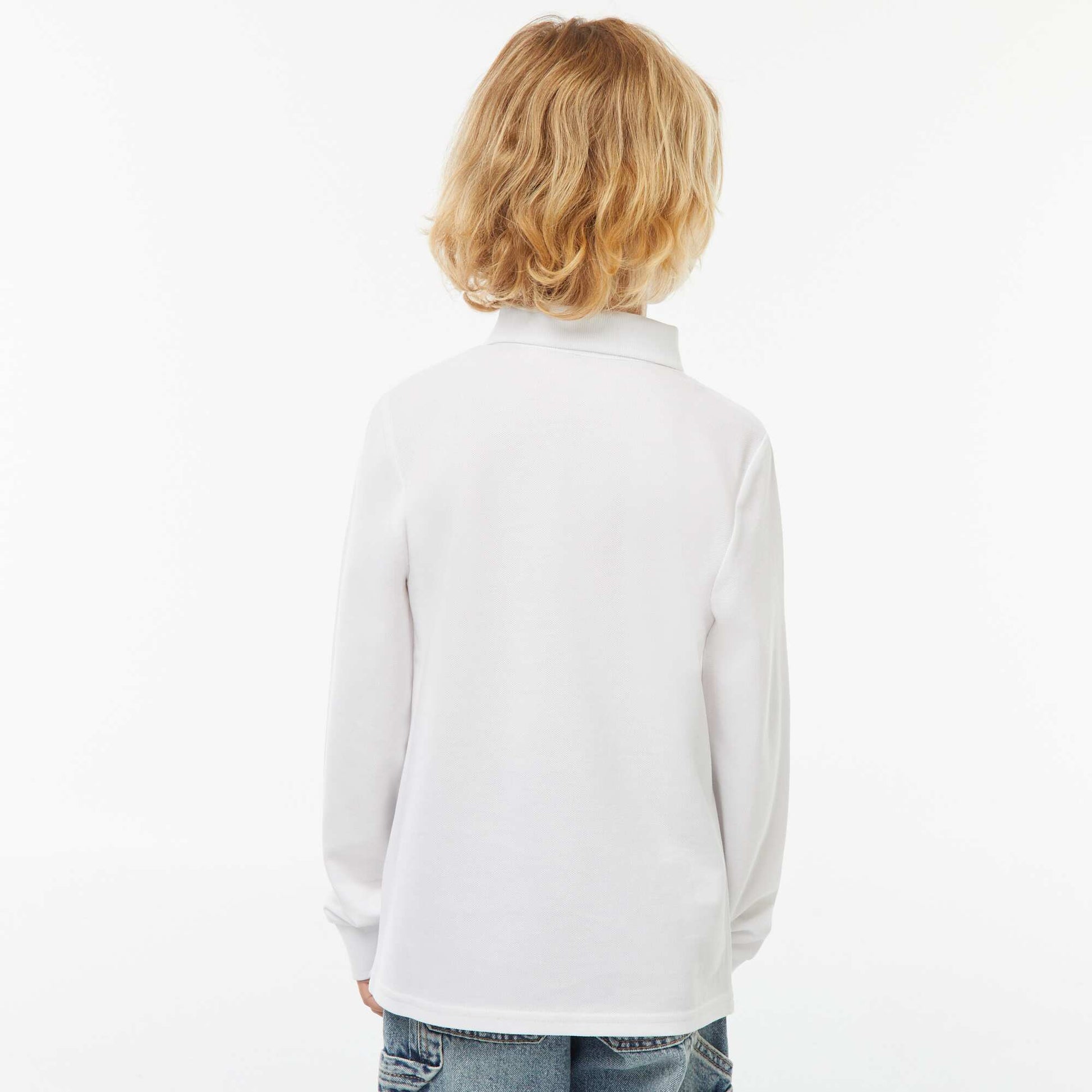 Polo maille piquée coton 220 gr - unisexe BLANC