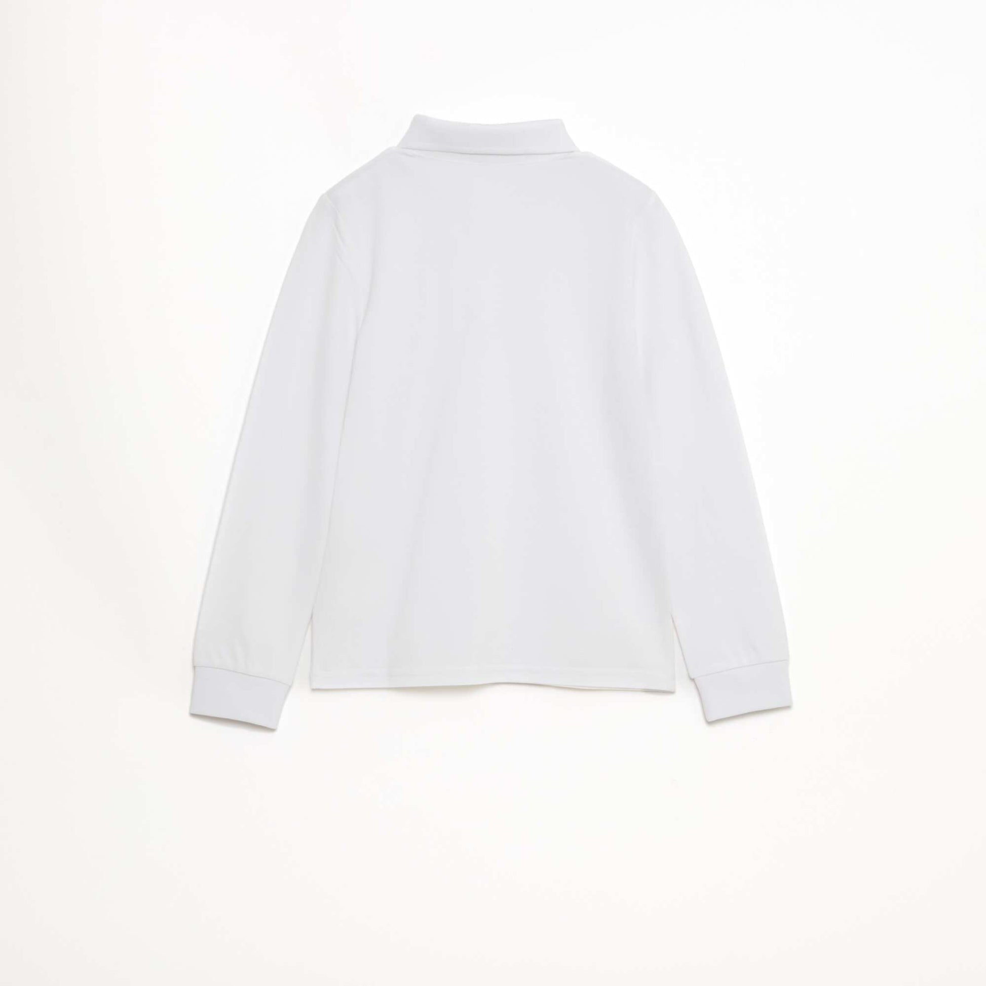 Polo maille piquée coton 220 gr - unisexe BLANC