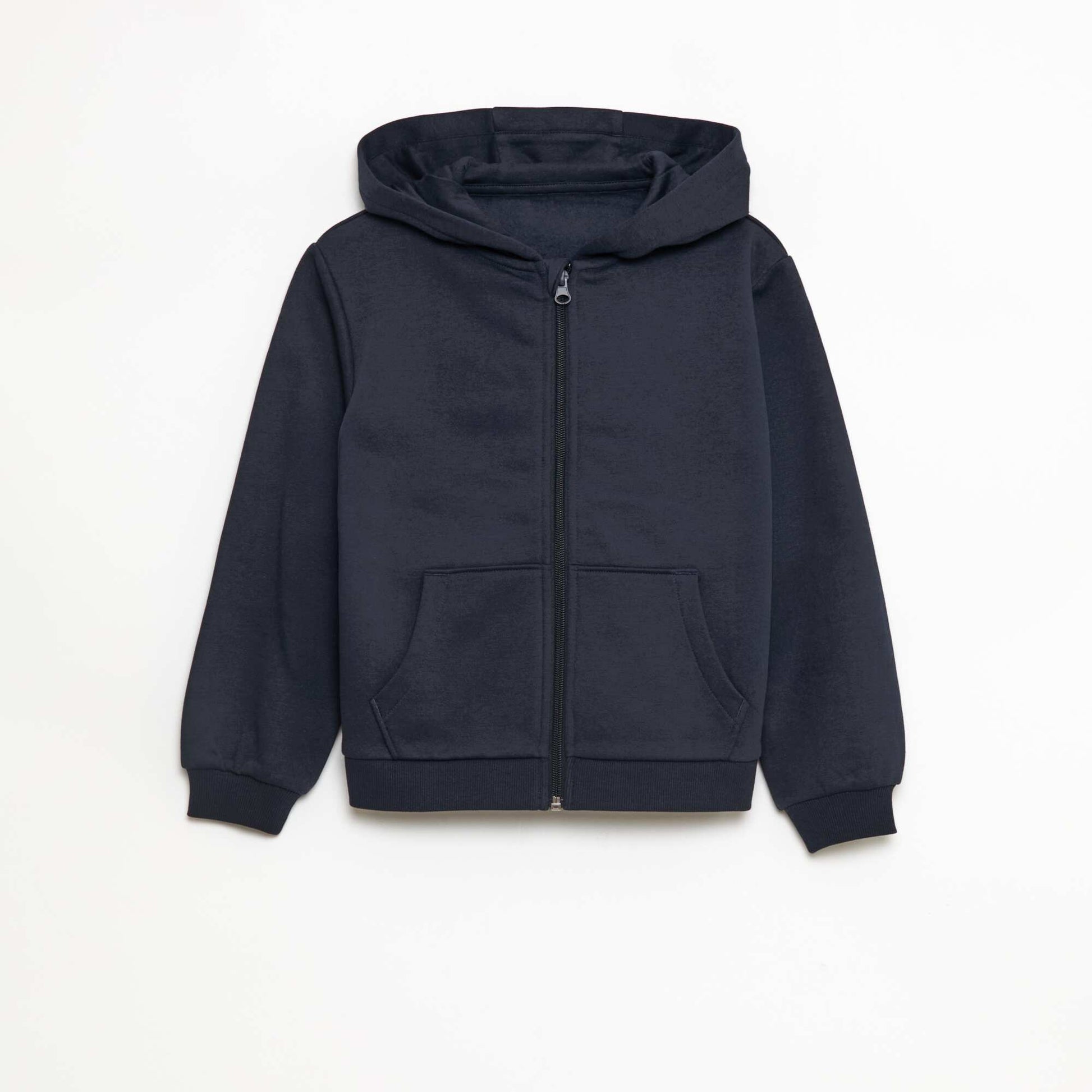Sweat zippé capuche molleton 260 Gr -unisexe BLEU MARINE