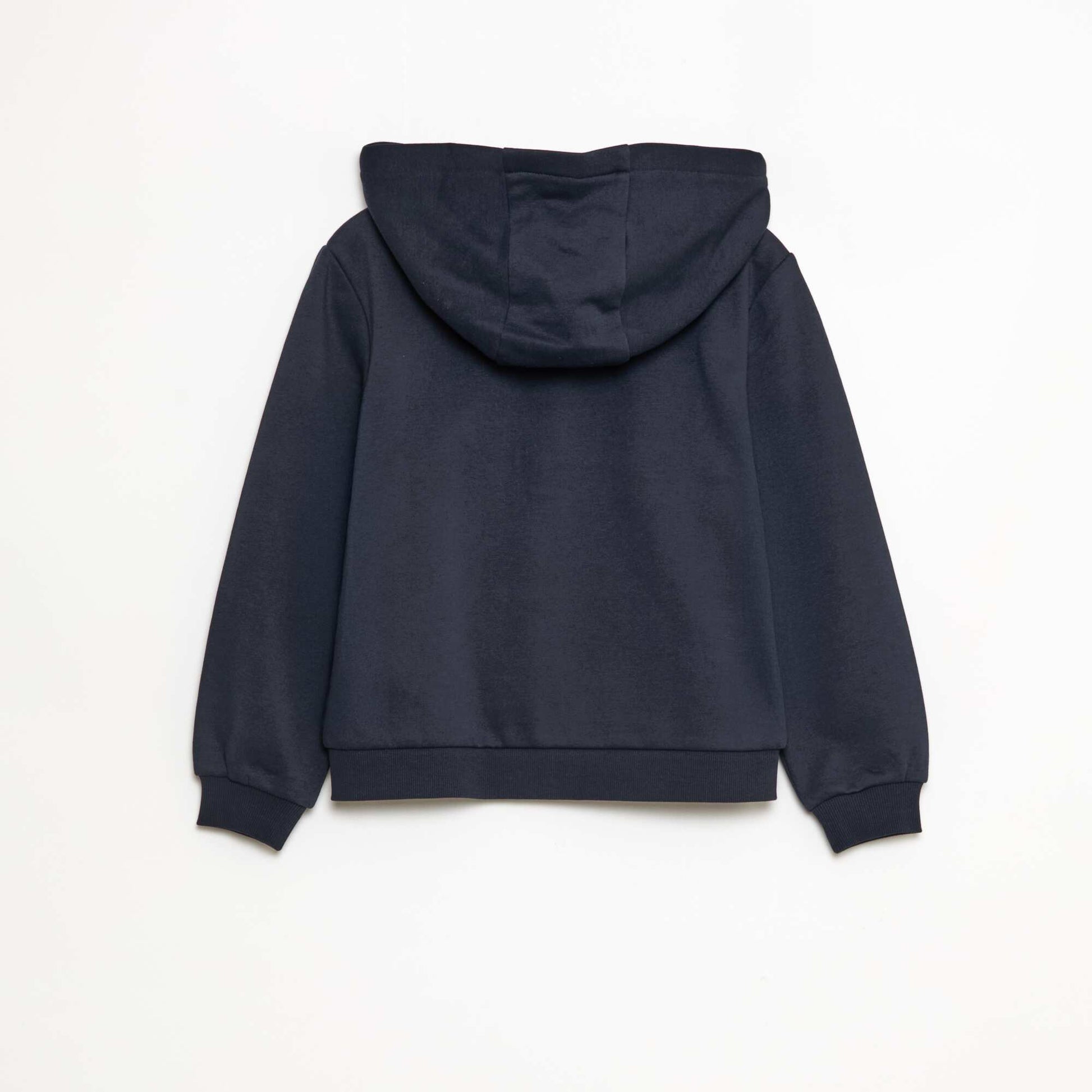 Sweat zippé capuche molleton 260 Gr -unisexe BLEU MARINE