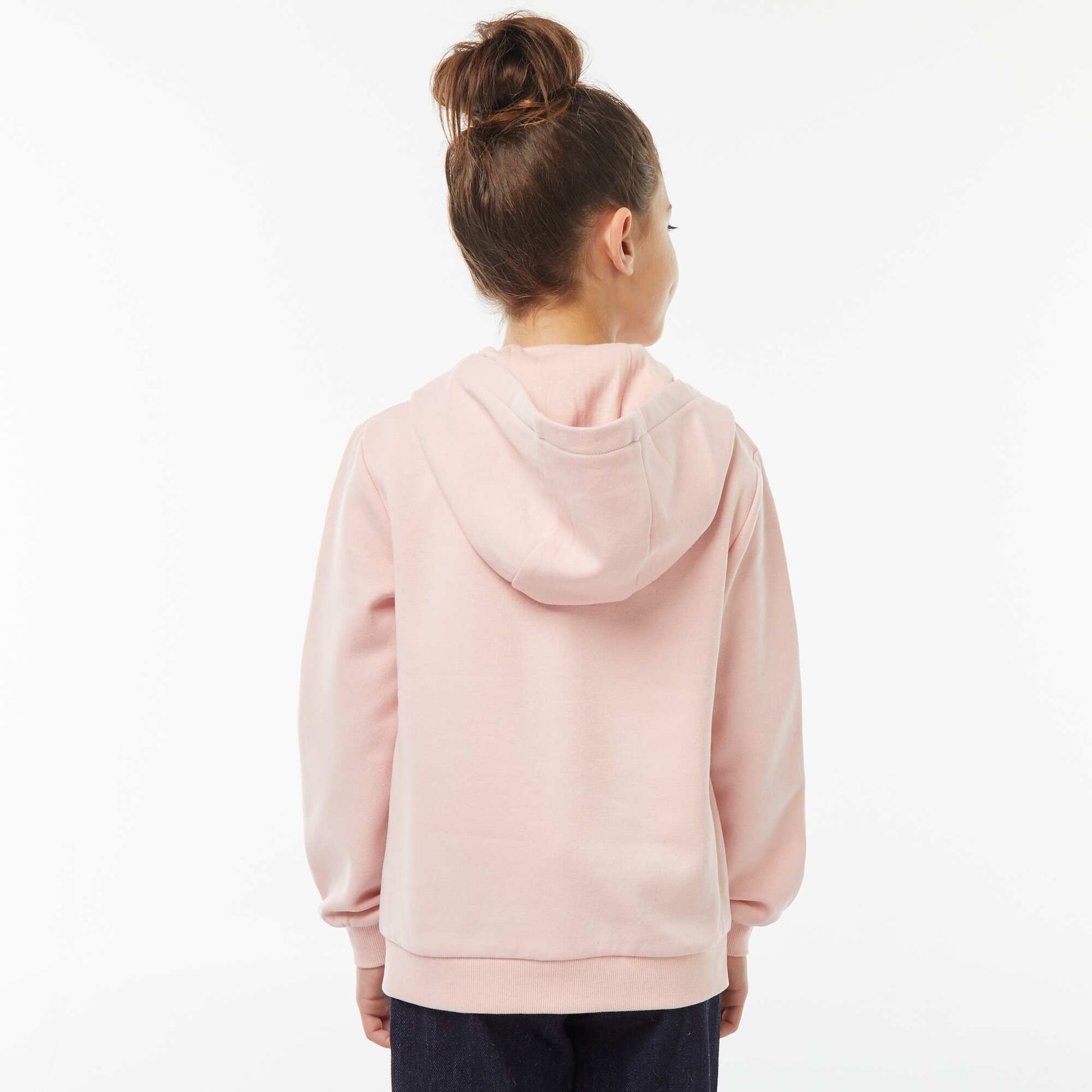 Sweat zippé capuche molleton 260 Gr -unisexe ROSE