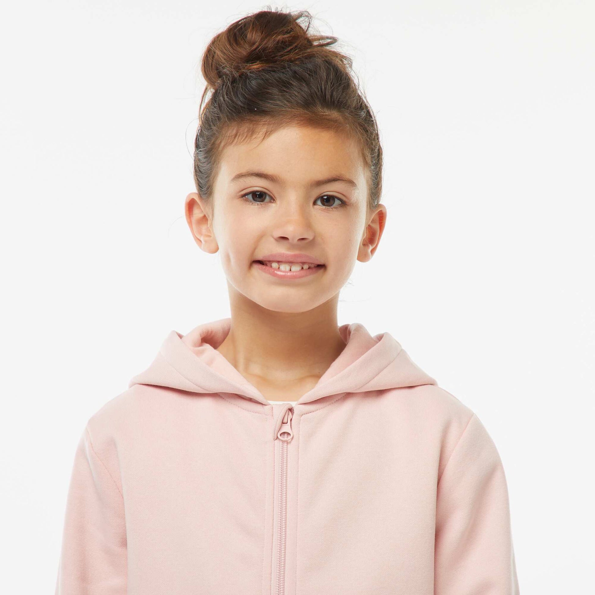 Sweat zippé capuche molleton 260 Gr -unisexe ROSE