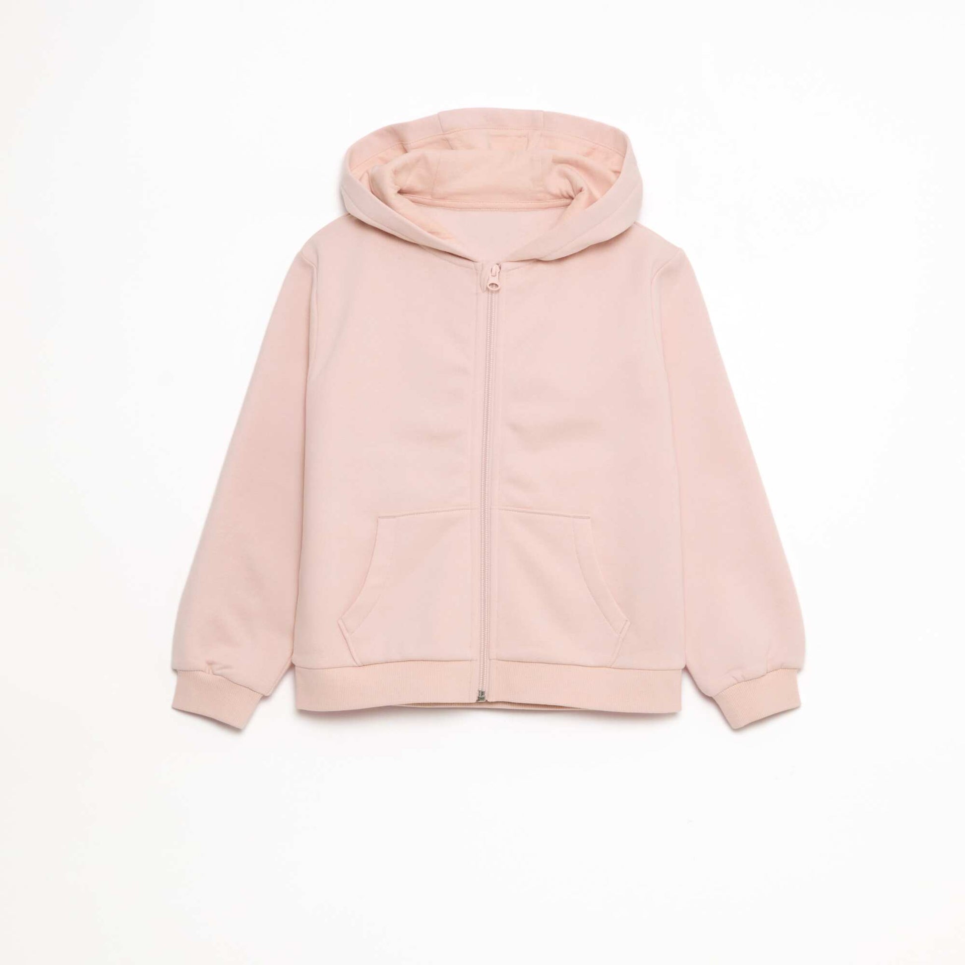 Sweat zippé capuche molleton 260 Gr -unisexe ROSE