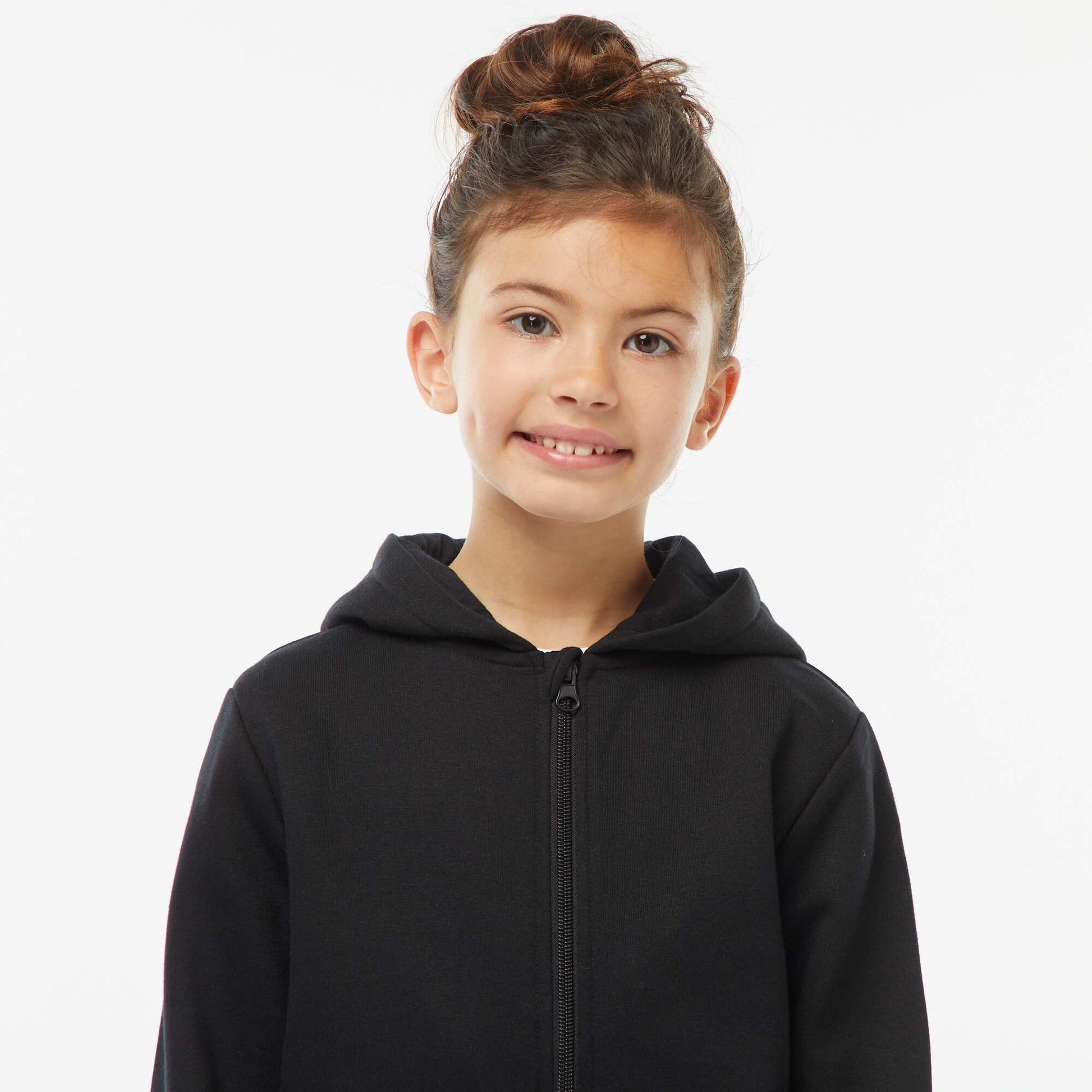 Sweat zippé capuche molleton 260 Gr -unisexe NOIR
