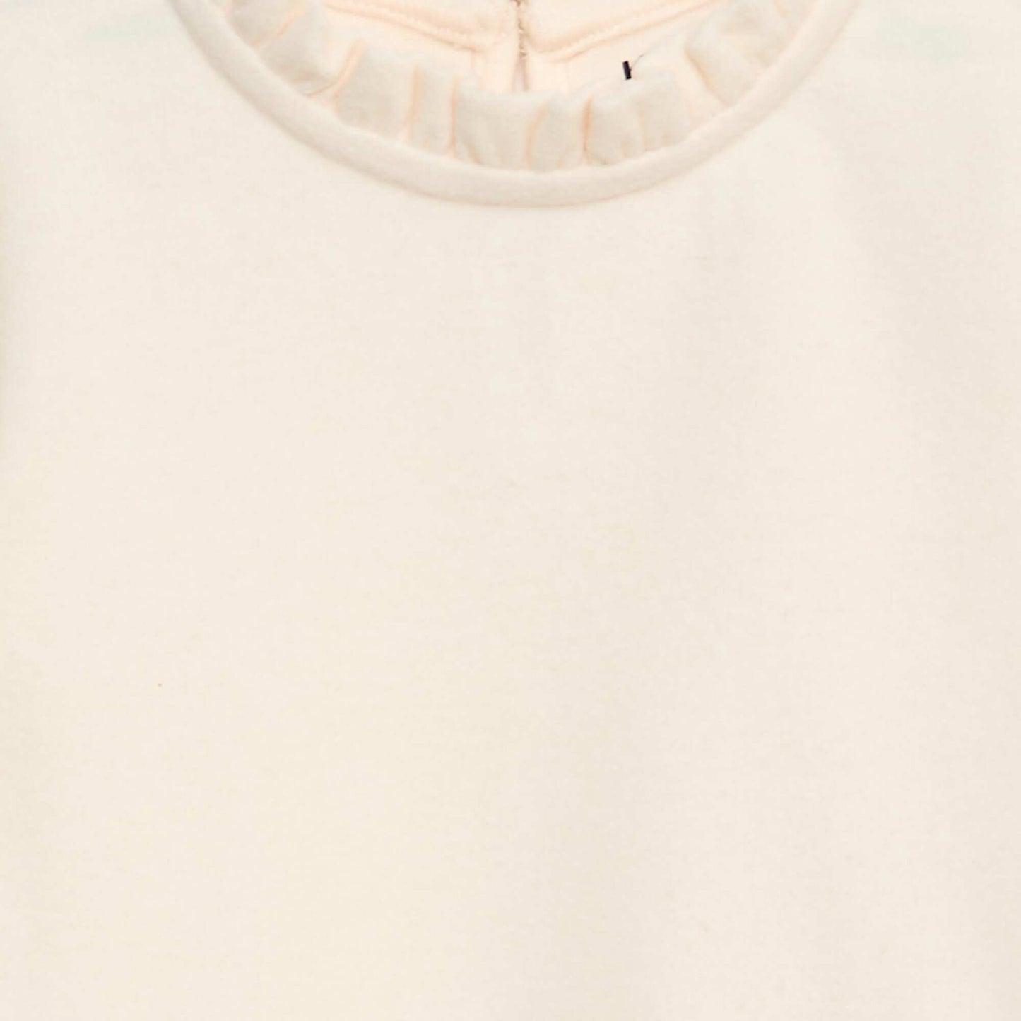 T-shirt col montant côtelé BLANC