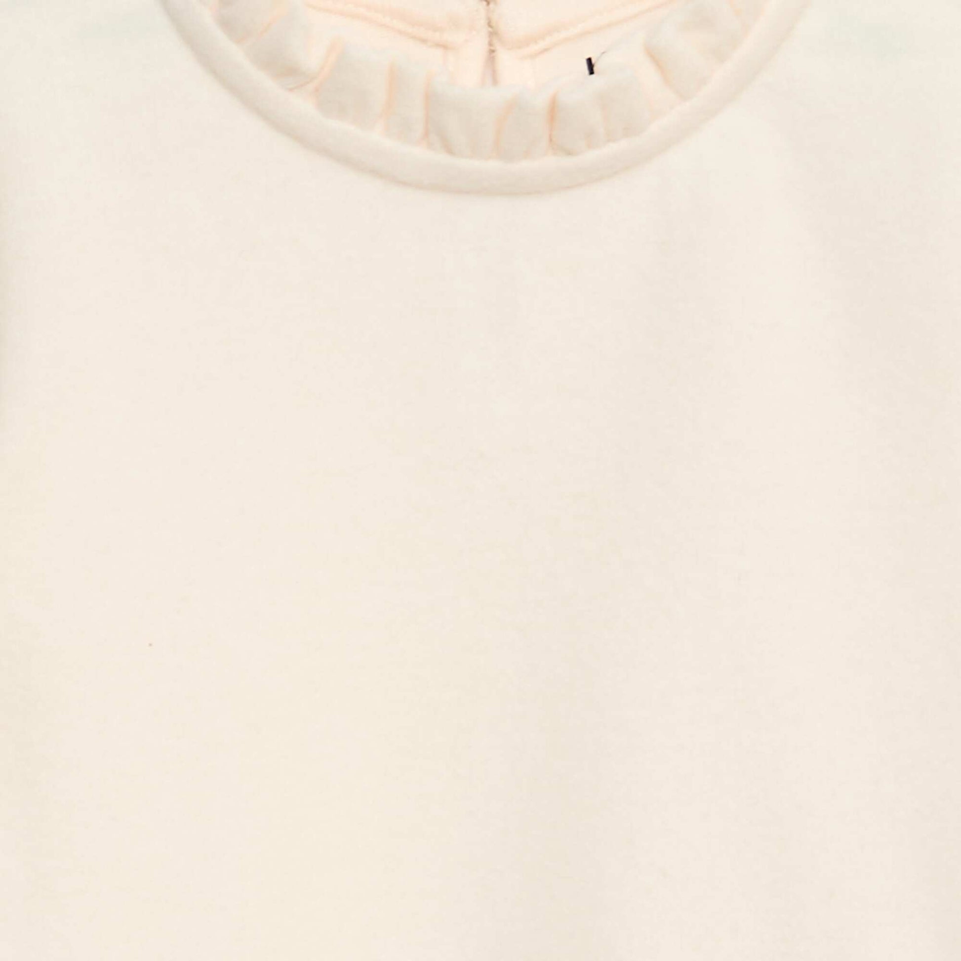 T-shirt col montant côtelé BLANC
