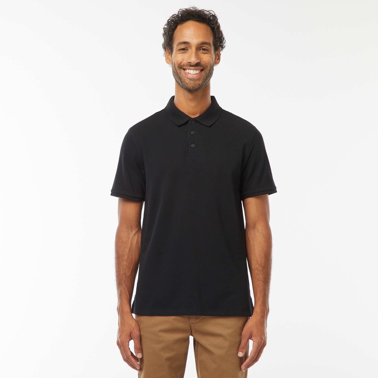 Polo maille piquée coton 220 gr - unisexe NOIR