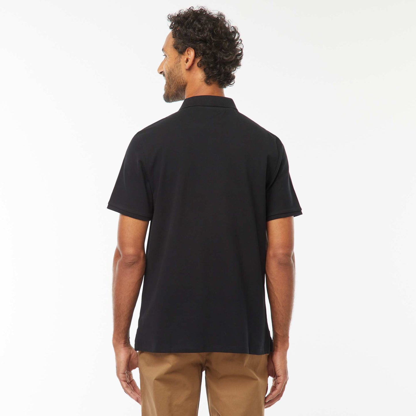 Polo maille piquée coton 220 gr - unisexe NOIR