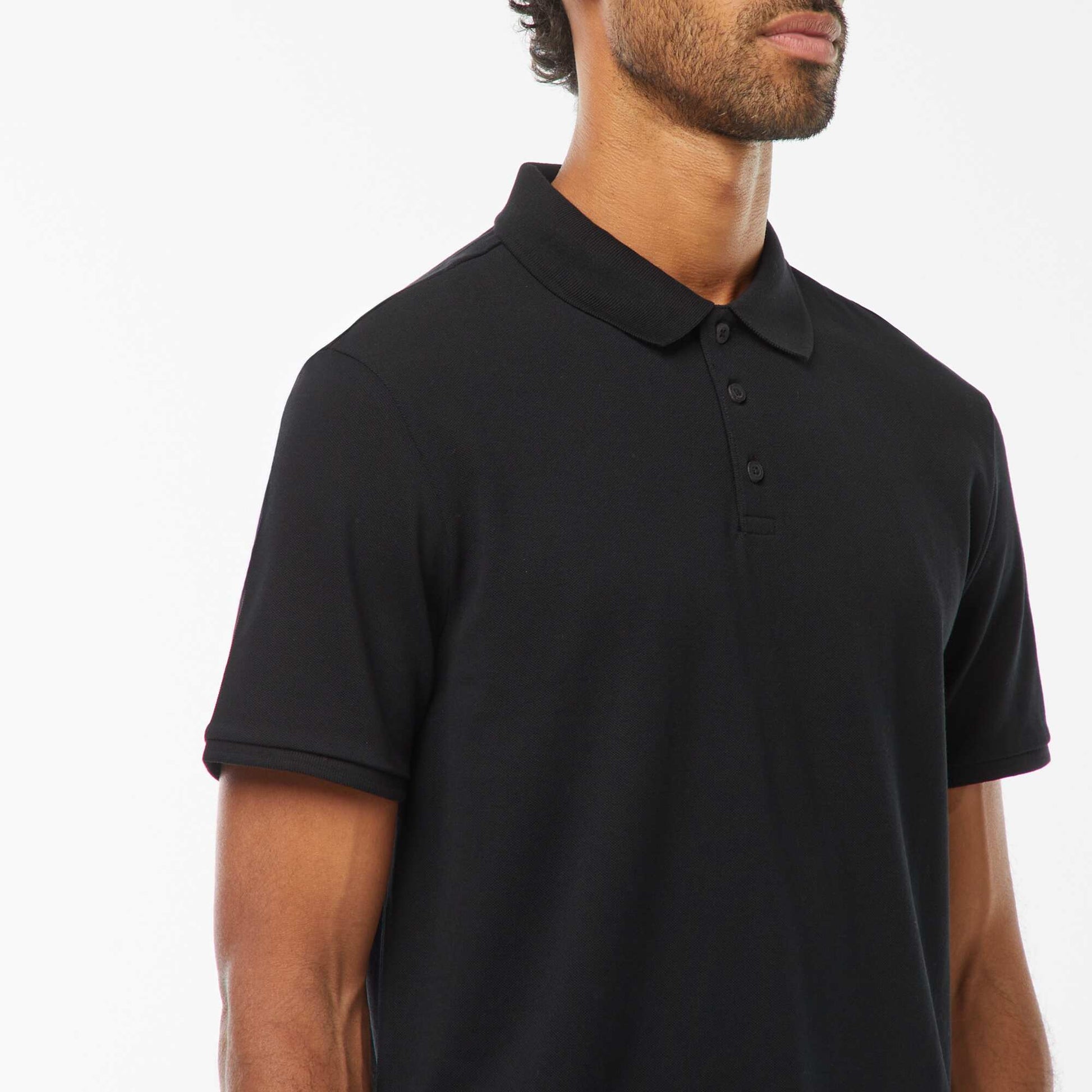 Polo maille piquée coton 220 gr - unisexe NOIR