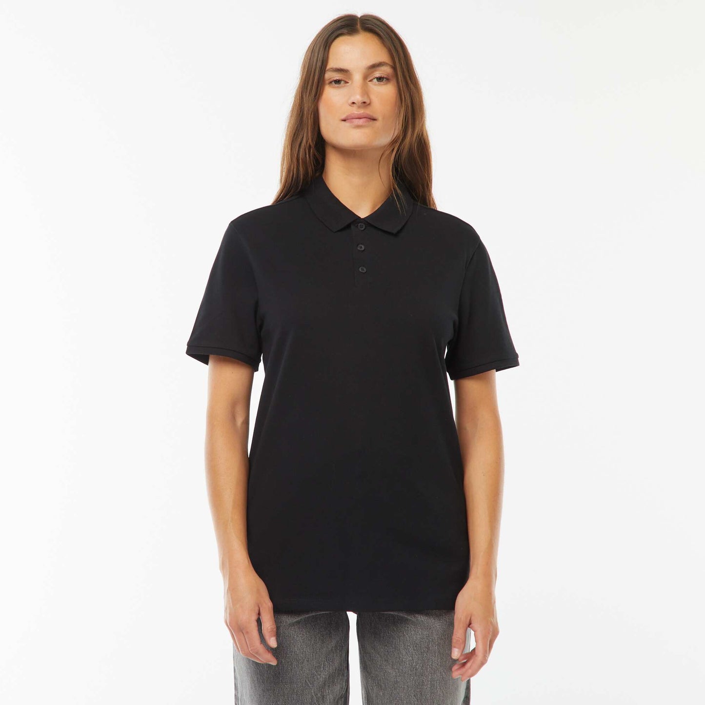 Polo maille piquée coton 220 gr - unisexe NOIR