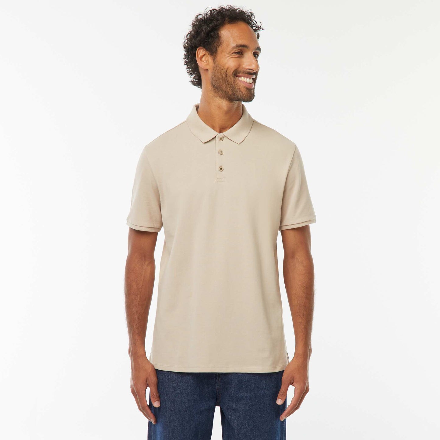 Polo maille piquée coton 220 gr - unisexe BEIGE