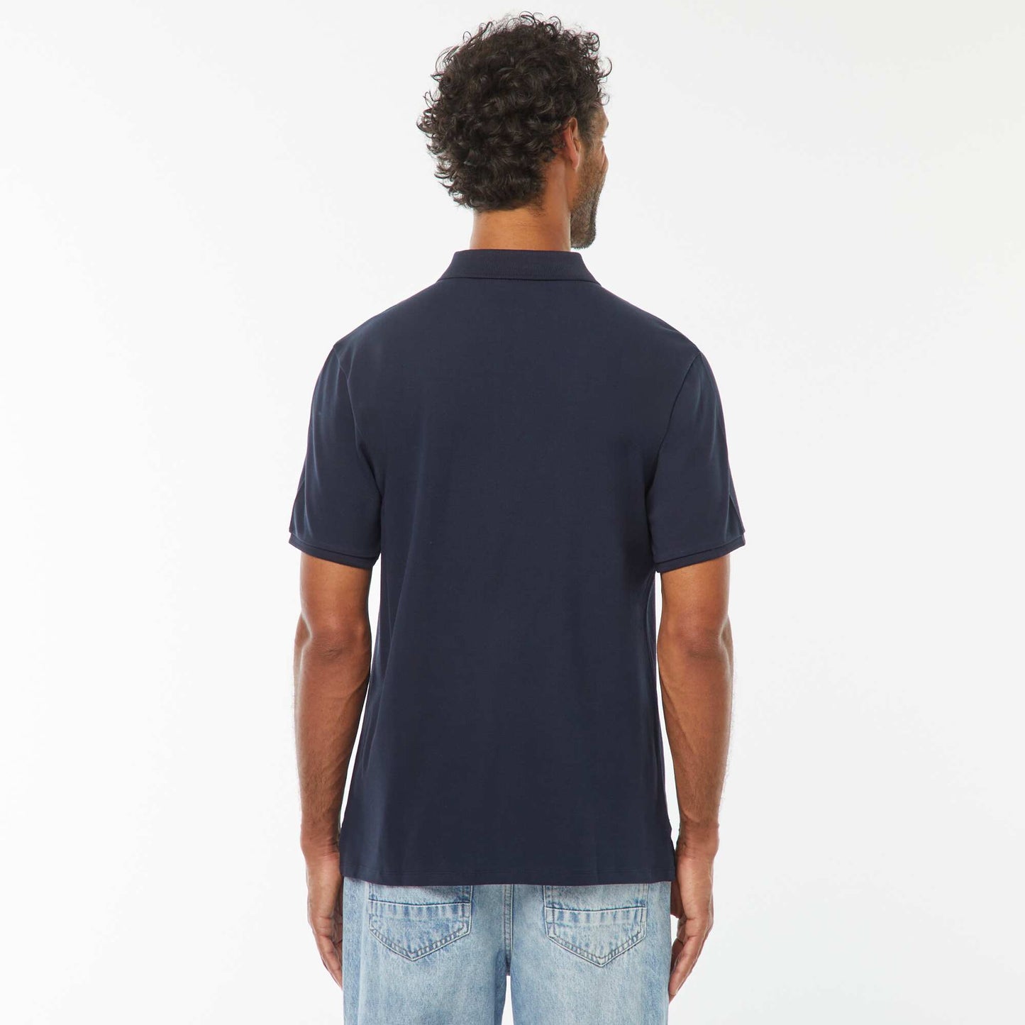 Polo maille piquée coton 220 gr - unisexe BLEU MARINE