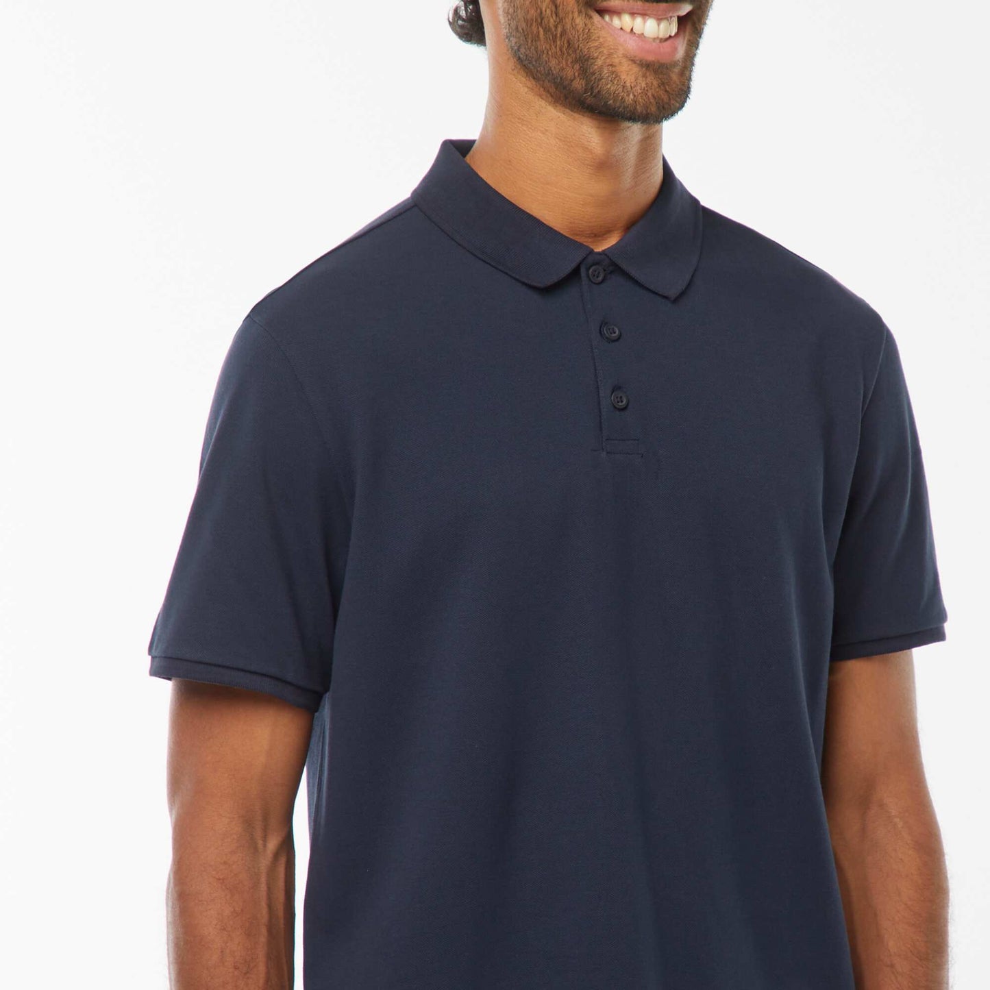 Polo maille piquée coton 220 gr - unisexe BLEU MARINE